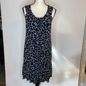 EN FOCUS STUDIO Dress Black & Gray Animal Print Shift Dress